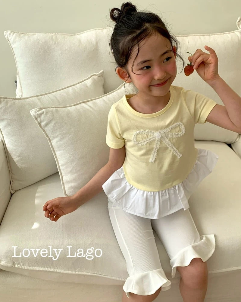 Lago - Korean Children Fashion - #littlefashionista - Lace Ribbon Tee - 4