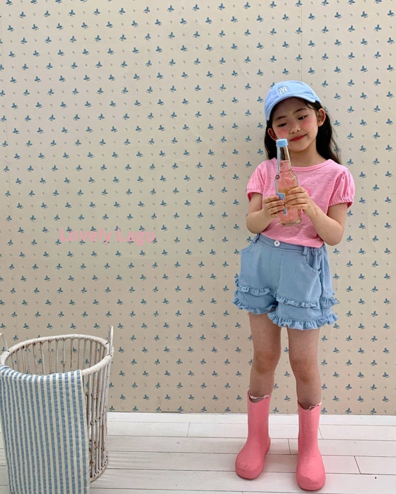 Lago - Korean Children Fashion - #minifashionista - Petal Frill Denim Pants - 7