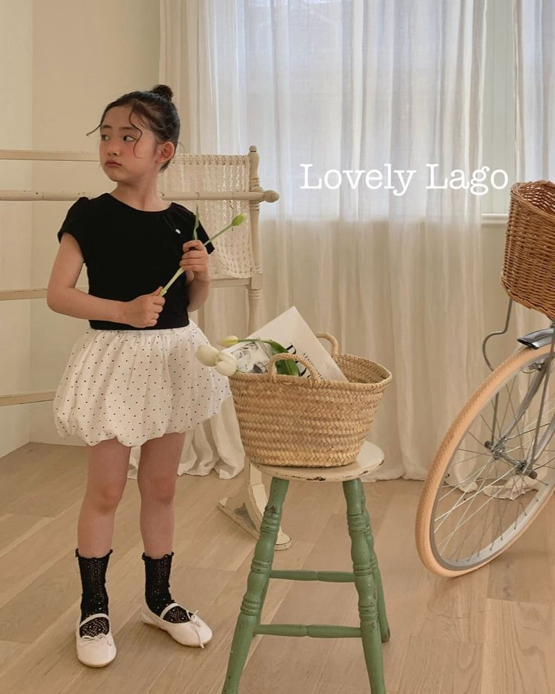 Lago - Korean Children Fashion - #magicofchildhood - Back Ribbon Ribbed Tee - 4