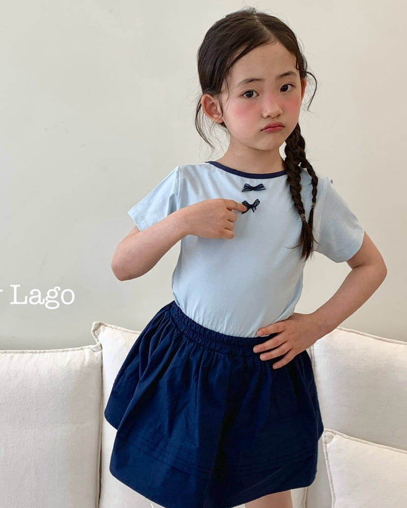 Lago - Korean Children Fashion - #minifashionista - Double Ribbon Tee - 9
