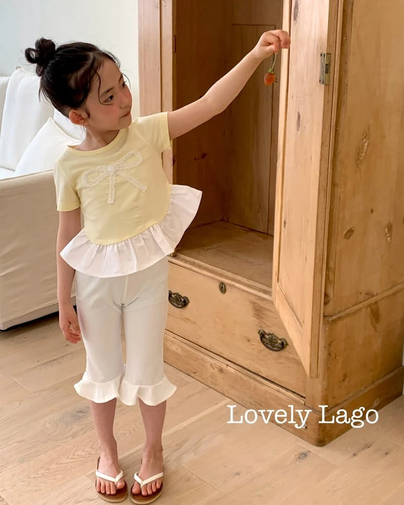 Lago - Korean Children Fashion - #prettylittlegirls - Lace Ribbon Tee - 6
