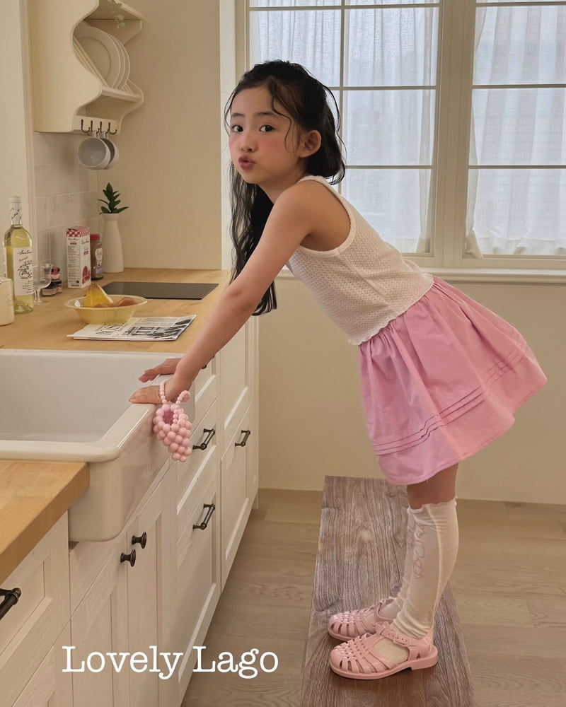Lago - Korean Children Fashion - #prettylittlegirls - Pin Flower Sleeveless Tee - 7