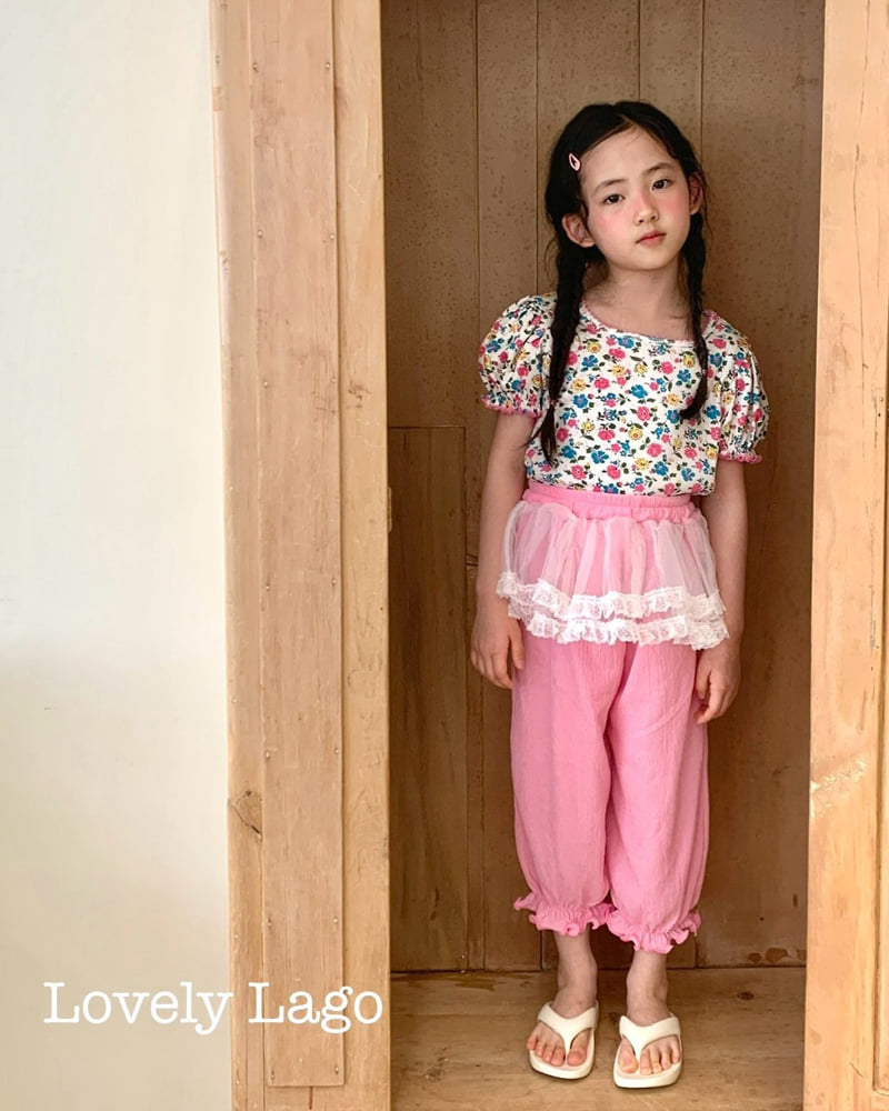 Lago - Korean Children Fashion - #toddlerclothing - Eyelet Flower Tee - 4