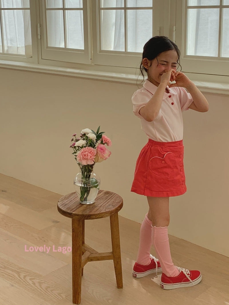 Lago - Korean Children Fashion - #todddlerfashion - Ribbon Embroidered Collar Tee - 10