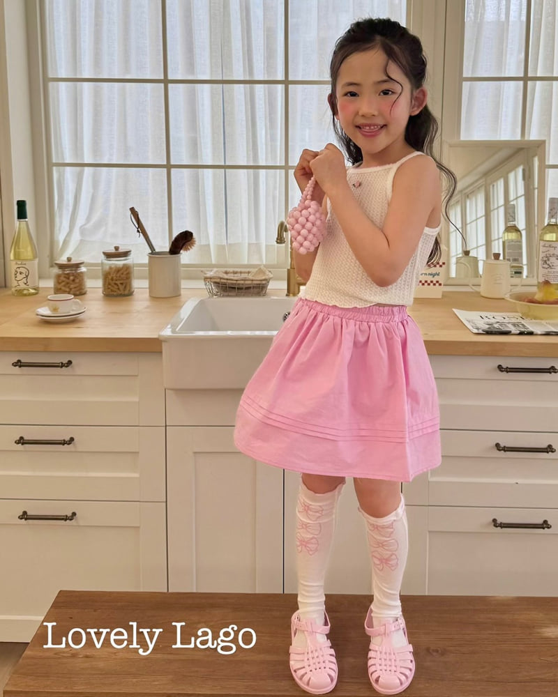 Lago - Korean Children Fashion - #todddlerfashion - Pin Flower Sleeveless Tee - 8