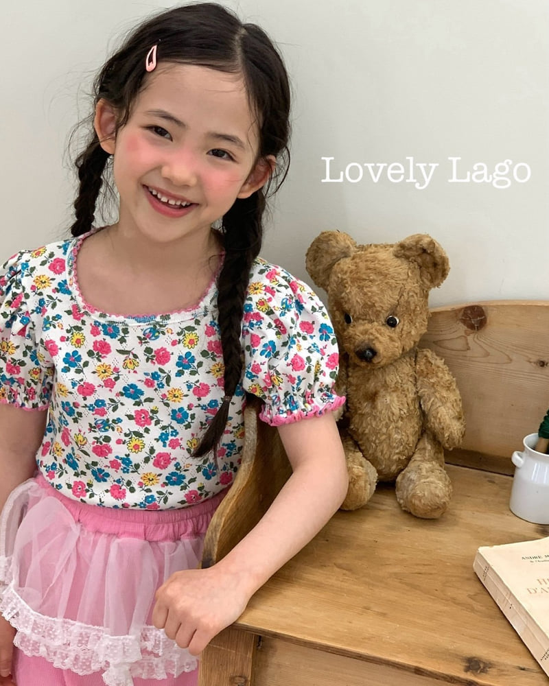 Lago - Korean Children Fashion - #todddlerfashion - Eyelet Flower Tee - 2