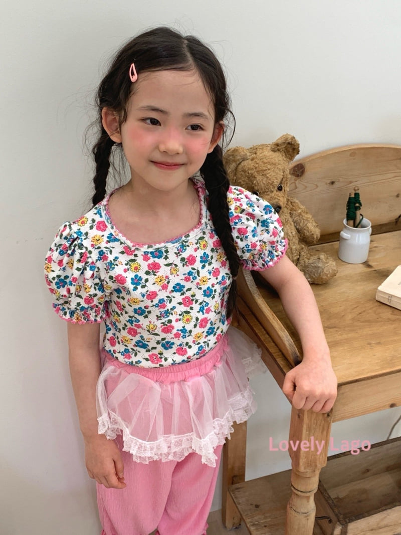 Lago - Korean Children Fashion - #toddlerclothing - Eyelet Flower Tee - 3