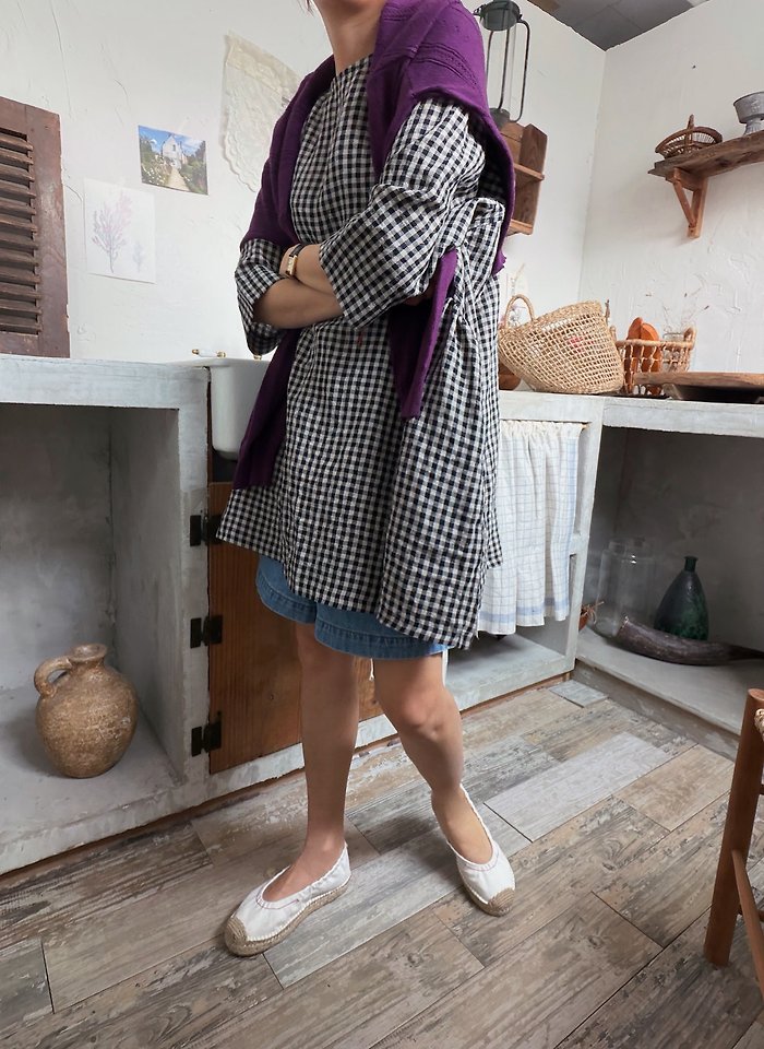 Lagrass - Korean Women Fashion - #momslook - Deil Check Blouse - 6