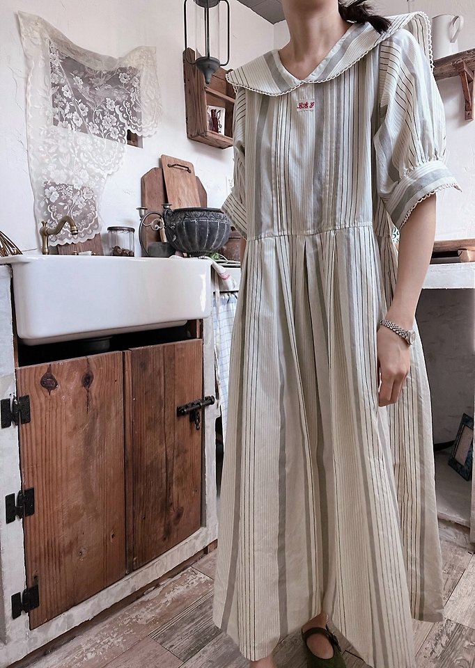 Lagrass - Korean Women Fashion - #momslook - Ret One-piece (Stripe) - 9