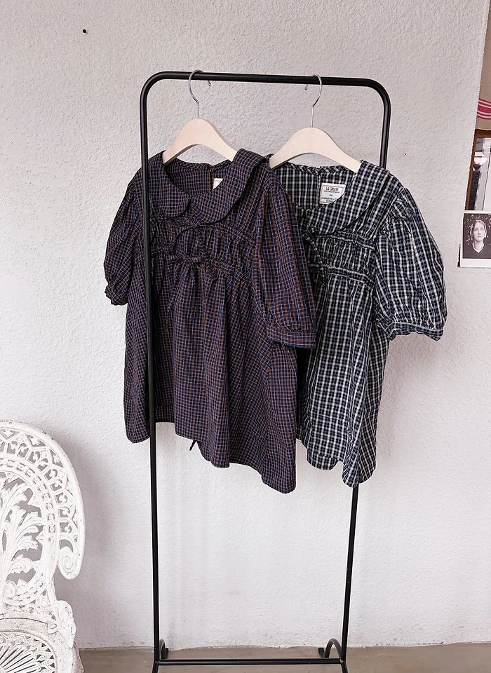 Lagrass - Korean Women Fashion - #thatsdarling - Yudi Check Blouse - 12