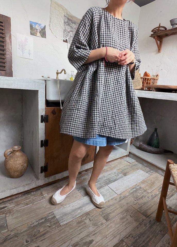 Lagrass - Korean Women Fashion - #thatsdarling - Deil Check Blouse - 2