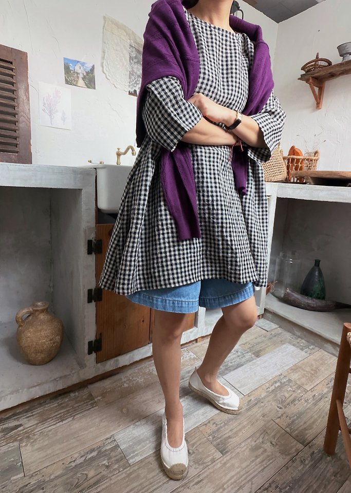Lagrass - Korean Women Fashion - #thelittlethings - Deil Check Blouse - 3