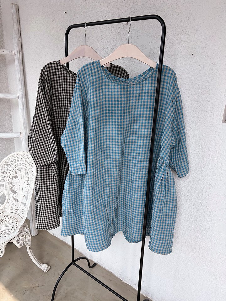 Lagrass - Korean Women Fashion - #womensfashion - Deil Check Blouse - 5