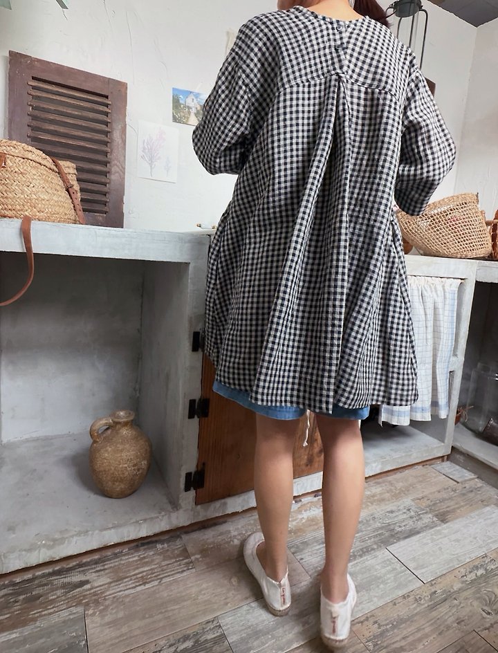 Lagrass - Korean Women Fashion - #womensfashion - Deil Check Blouse - 7