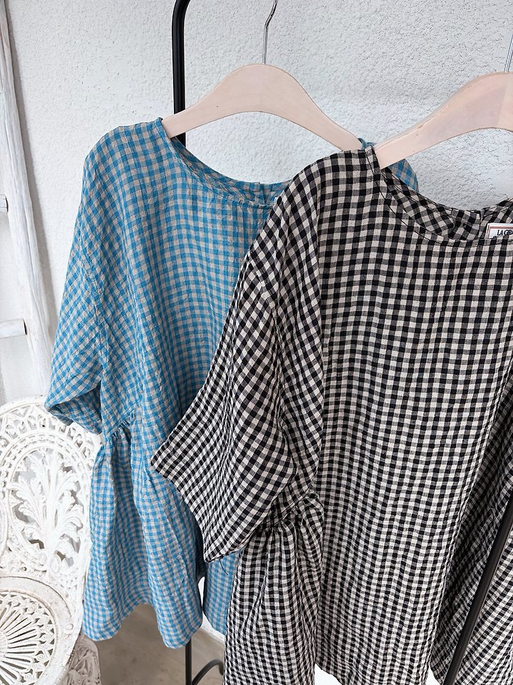 Lagrass - Korean Women Fashion - #womensfashion - Deil Check Blouse - 9