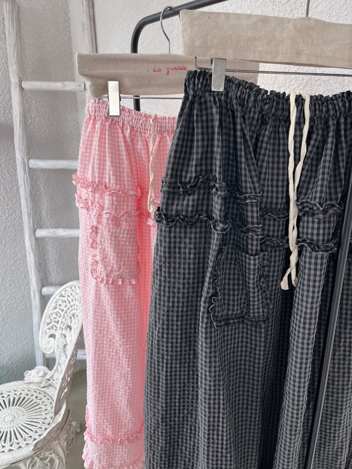 Lagrass - Korean Women Fashion - #womensfashion - Frill Check Skirt - 11