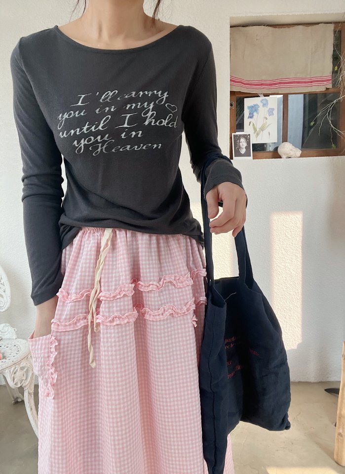 Lagrass - Korean Women Fashion - #womensfashion - Frill Check Skirt - 7