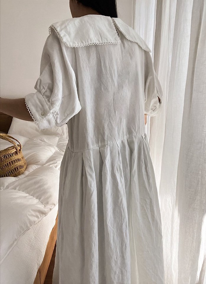 Lagrass - Korean Women Fashion - #momslook - Ret One-piece (Ivory) - 4
