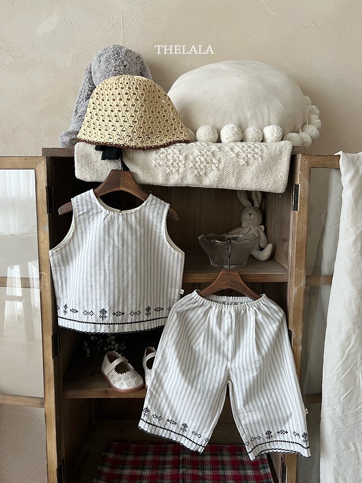 Lala - Korean Baby Fashion - #babyboutiqueclothing - Cross Stitch Set - 9