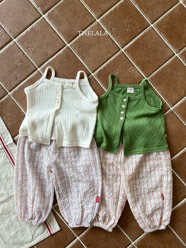 Lala - Korean Baby Fashion - #babyboutiqueclothing - Green Sleeveless - 10