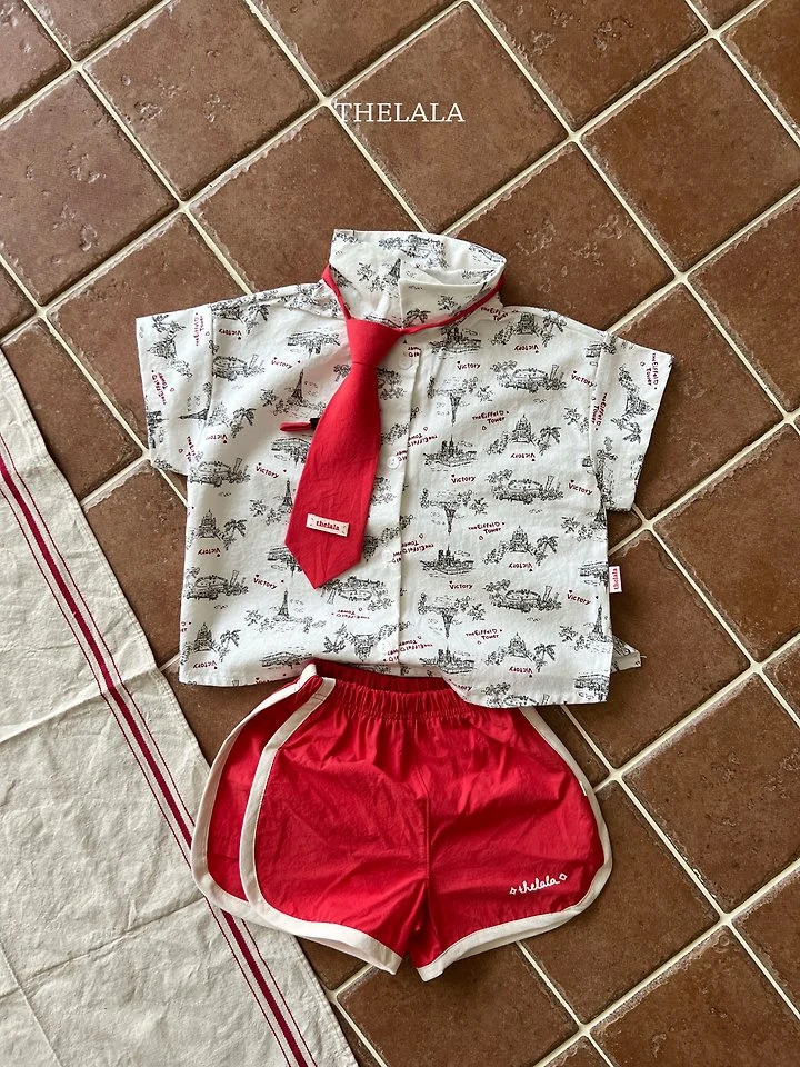 Lala - Korean Baby Fashion - #babygirlfashion - Red Sun Pants - 7