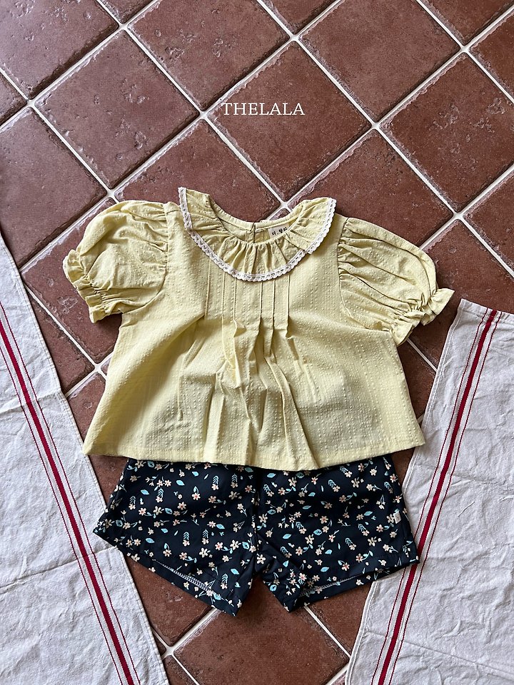 Lala - Korean Baby Fashion - #babygirlfashion - Lemon Collar Blouse - 9