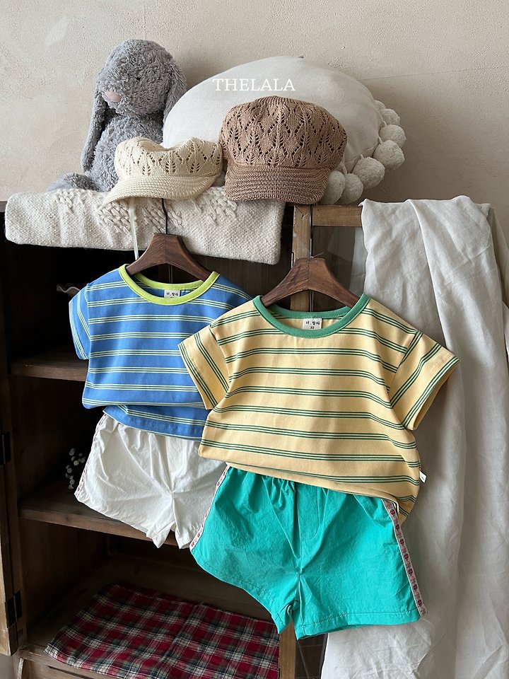 Lala - Korean Baby Fashion - #babylifestyle - Triple Stripe Tee - 8