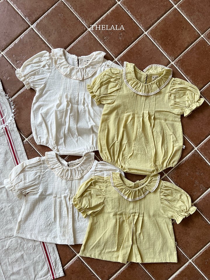 Lala - Korean Baby Fashion - #babyoninstagram - Lemon Collar Blouse - 11