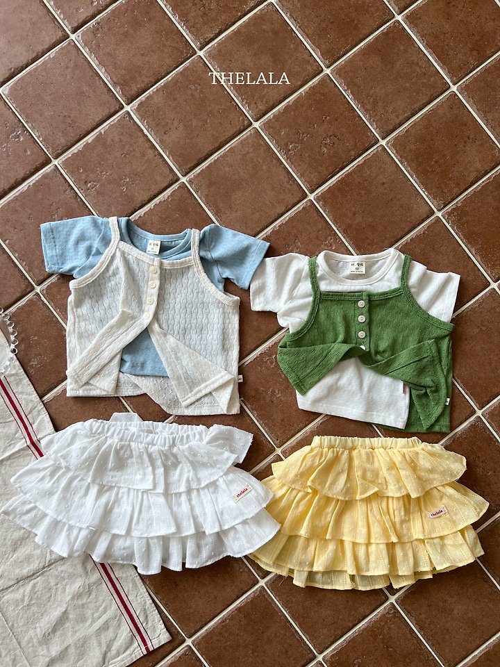 Lala - Korean Baby Fashion - #babyootd - Green Sleeveless - 2