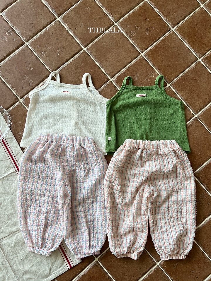 Lala - Korean Baby Fashion - #babyootd - Sherbet Check Pants - 4