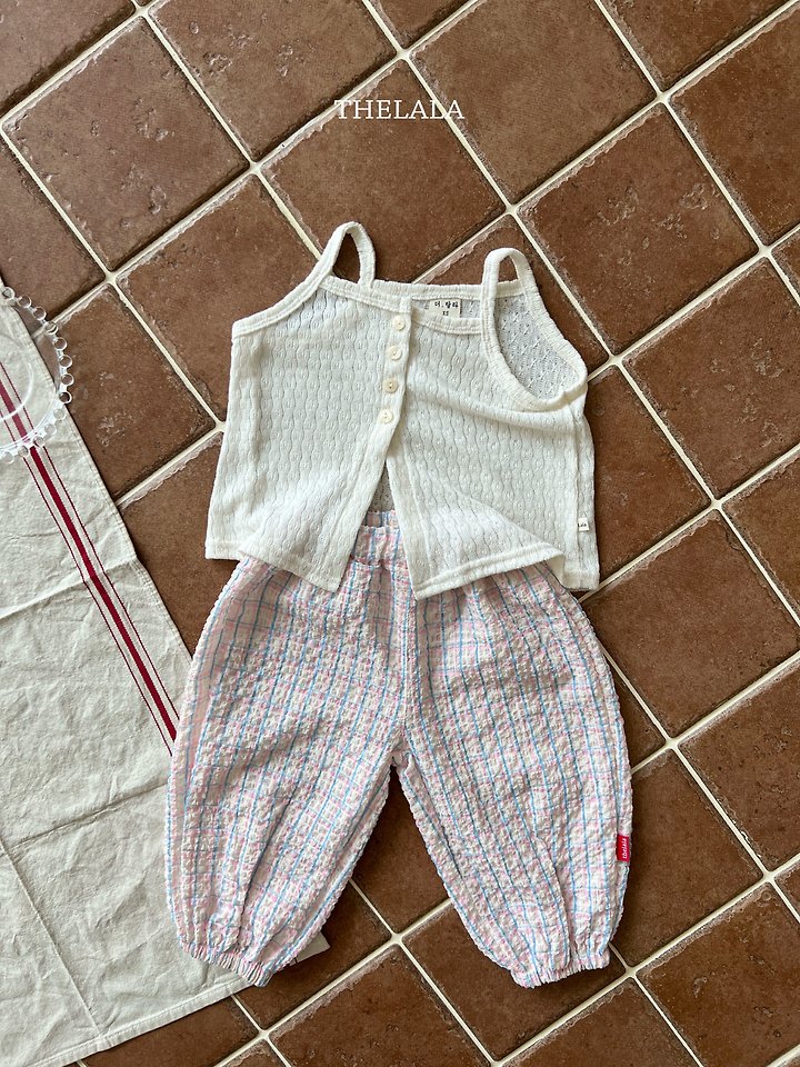 Lala - Korean Baby Fashion - #babyoutfit - Sherbet Check Pants - 5