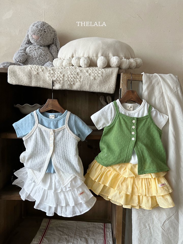 Lala - Korean Baby Fashion - #babywear - Green Sleeveless - 5