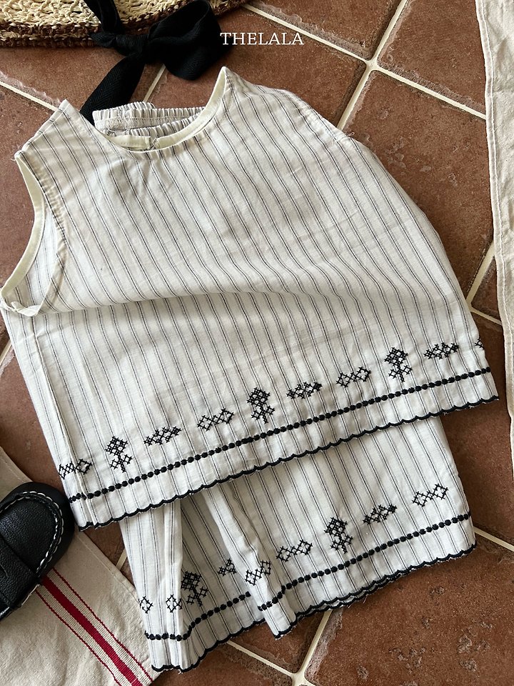 Lala - Korean Baby Fashion - #onlinebabyboutique - Cross Stitch Set - 5