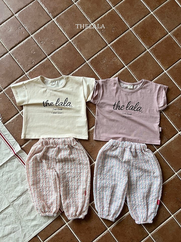 Lala - Korean Baby Fashion - #onlinebabyboutique - Sherbet Check Pants - 7