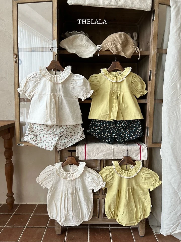 Lala - Korean Baby Fashion - #onlinebabyboutique - Lemon Collar Suit - 2