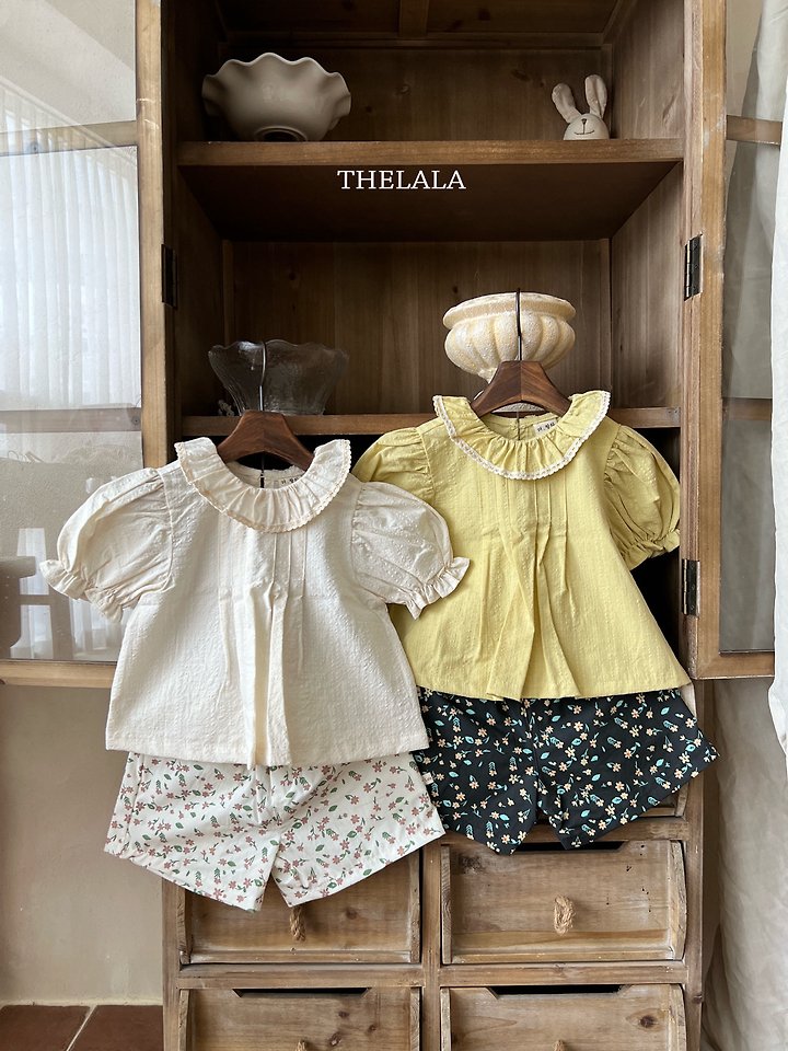 Lala - Korean Baby Fashion - #onlinebabyboutique - Lemon Collar Blouse