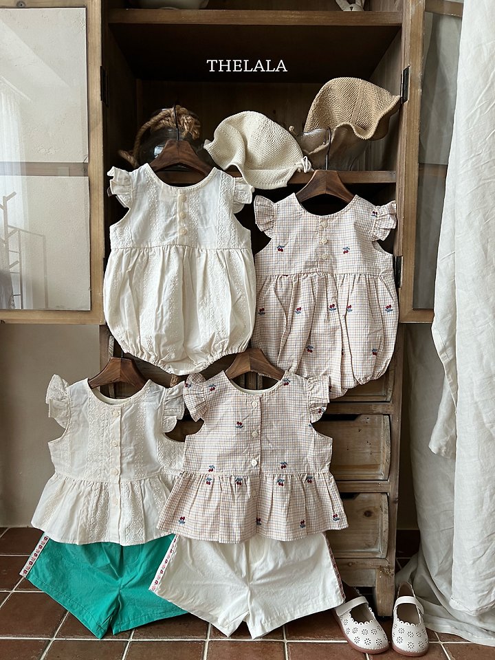 Lala - Korean Baby Fashion - #onlinebabyboutique - Cherry Blouse - 4