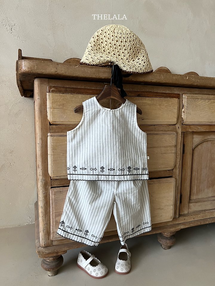 Lala - Korean Baby Fashion - #onlinebabyshop - Line Strap Bonnet - 4