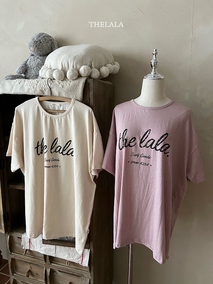 Lala - Korean Women Fashion - #momslook - Lettering Tee (Mom) - 12