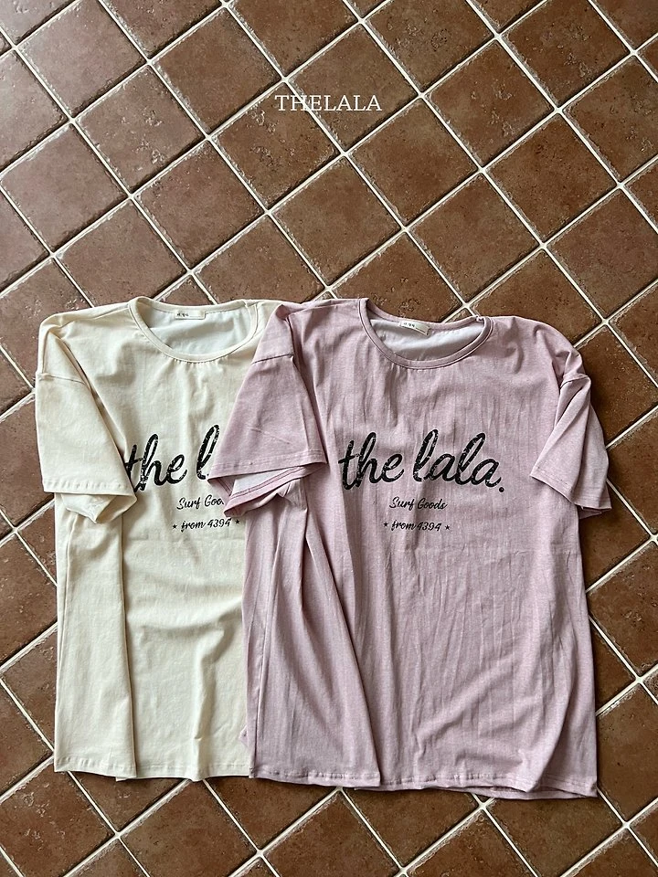 Lala - Korean Women Fashion - #momslook - Lettering Tee (Mom) - 6