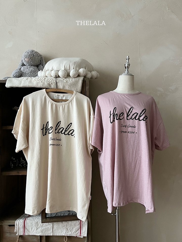 Lala - Korean Women Fashion - #womensfashion - Lettering Tee (Mom) - 11