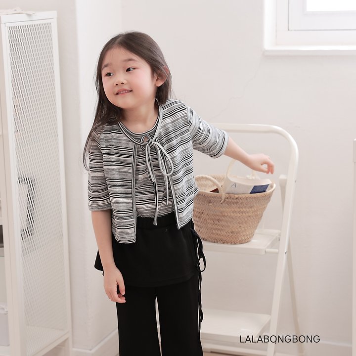 Lalabongbong - Korean Children Fashion - #childofig - Mix Sleeveless Tee - 8