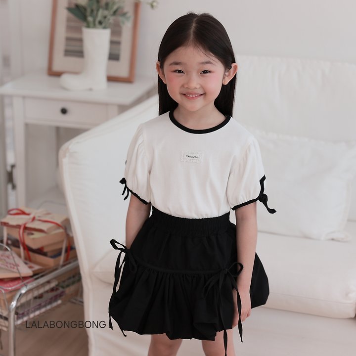 Lalabongbong - Korean Children Fashion - #designkidswear - Girl Ribbon Tee - 7