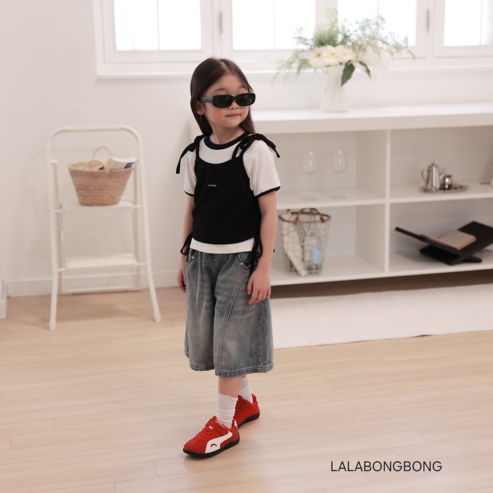 Lalabongbong - Korean Children Fashion - #designkidswear - Bermuda Denim Pants - 6