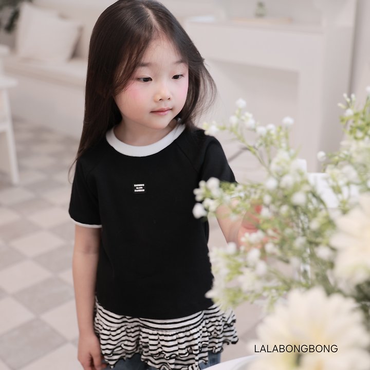 Lalabongbong - Korean Children Fashion - #fashionkids - Patch Pop Raglan Tee - 6