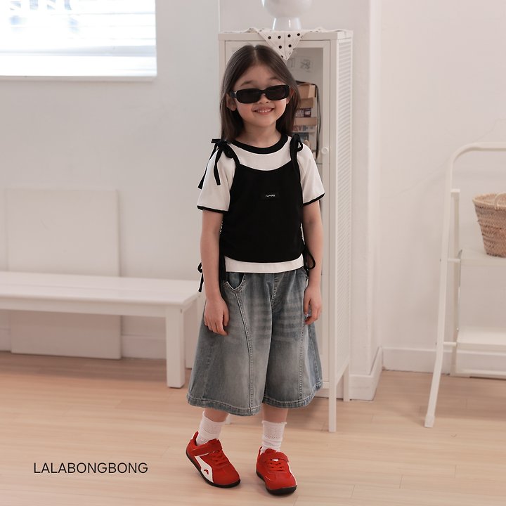Lalabongbong - Korean Children Fashion - #fashionkids - String Line Sleeveless - 11