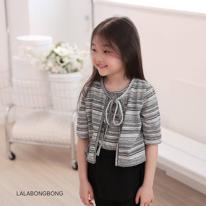Lalabongbong - Korean Children Fashion - #kidsshorts - Mix Cardigan - 10
