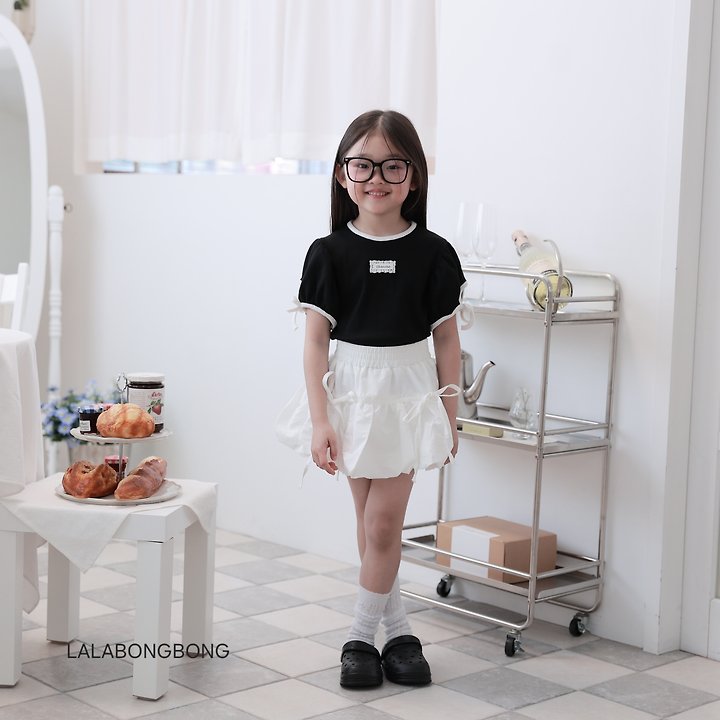 Lalabongbong - Korean Children Fashion - #kidsstore - Girl Ribbon Tee - 11