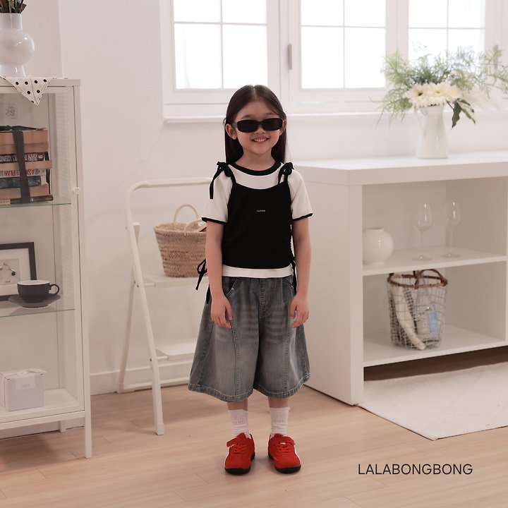 Lalabongbong - Korean Children Fashion - #kidsstore - Bermuda Denim Pants - 10