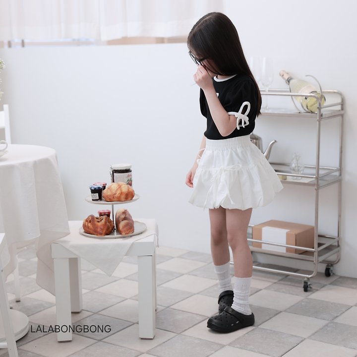 Lalabongbong - Korean Children Fashion - #kidzfashiontrend - Girl Ribbon Tee - 12